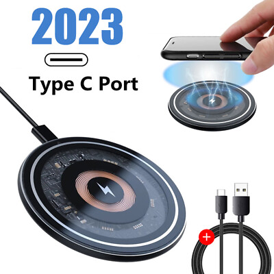 #ad 65W Wireless Fast Charger Charging Pad Dock For Samsung iPhone Android Phone USA