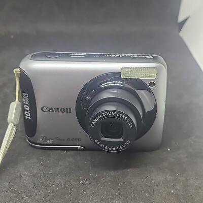 #ad Canon PowerShot A490 Camera Tested amp; Works See Description