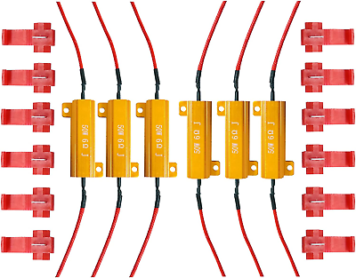 #ad 6Pcs 50W 6Ohm Load Resistors Fix LED Bulb Fast Hyper Flash Turn Signal Blink Er