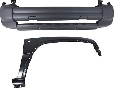 #ad Bumper Cover Kit For 2005 2007 Jeep Liberty Front with Fender