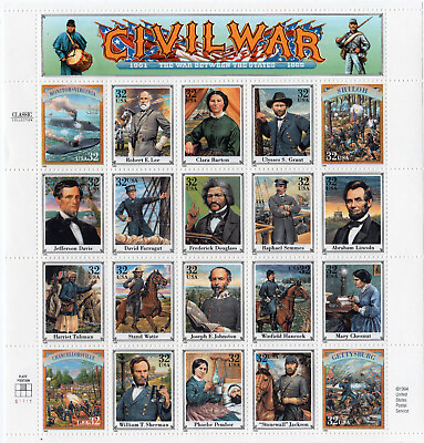 #ad Scott #2975 32¢ Civil War Robert E Lee Sheet of 20 Stamps MNH