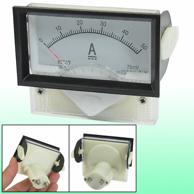 #ad 85C17 DC 0 50A Analog Panel Meter Ammeter Amperemeter