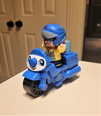 #ad Fisher Price Little People Stop n Go Police Motorcycle Figure and Bike