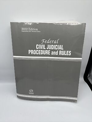 #ad #ad Federal Civil Judicial Procedure and Rules 2022 Edition New Wrinkled Cover