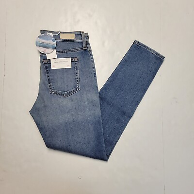 #ad $245 New AG Farrah Skinny Ankle X Women#x27;s 29x28 Light Blue Denim Jeans High Rise