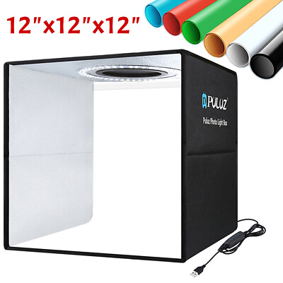 #ad 12quot; LED Photo Studio Light Box Portable Folding Photography Shooting Tent Kit