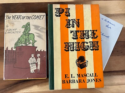 #ad vintage humour books x2 Year of the Comet Pi in the High 2x FE signed letter