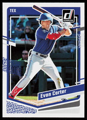 #ad 2023 Donruss Evan Carter #148 BASEBALL Texas Rangers