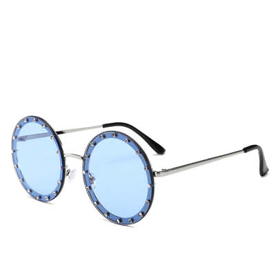 #ad Round diamond encrusted sunglasses female diamond decoration Sunglasses for Men