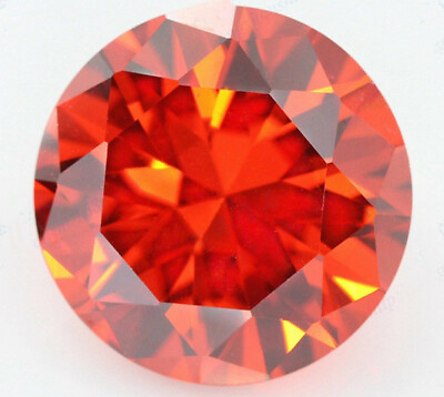 #ad 8mm Natural Padparadscha Sapphire 3.03ct Round Diamonds Cut VVS Loose Gemstone