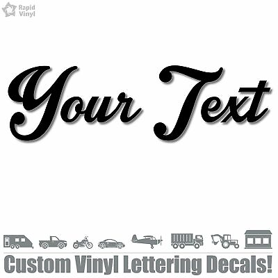#ad Custom Text Vinyl Decal Sticker Car Window Bumper Letters Numbers Lettering Name
