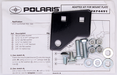 #ad Polaris Mounting Plate Adapter Kit Part Number 2874491