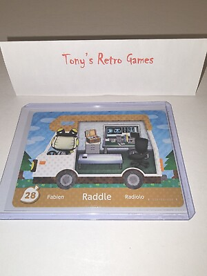 #ad RADDLE 28 AMERICAN USA WELCOME HOME RV MINT ANIMAL CROSSING AMIIBO PACK CARD