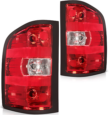 #ad Taillights For Chevy Silverado 2007 2013 Red Housing Tail Lamp Corner Rear Pair