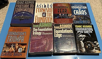 #ad The Foundation 1st amp; 2nd Trilogy Isaac Asimov Hardcover Set Lot Edge Earth