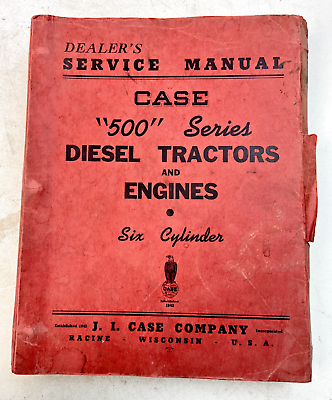 #ad Vintage 1954 Case #x27;500#x27; Series Diesel Tractors amp; Engines Dealer#x27;s Service Manual