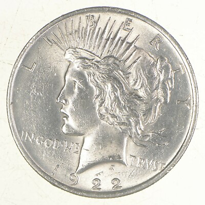 #ad Choice AU UNC 1922 Peace US Silver Dollar 90% Silver Philadelphia Minted