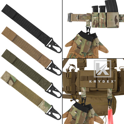 #ad KRYDEX Tactical Hook Strap Clip Keychain Carabiner for MOLLE Belt Tactical Vest