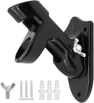 #ad Two Position Flag Pole Holder Heavy Duty Mounting Bracket with Hard wares Black