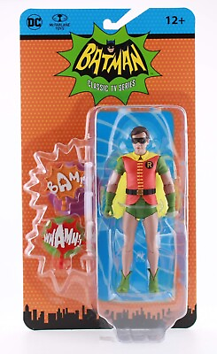 #ad Mcfarlane Toys Batman Classic TV Series Robin Retro Package Figure