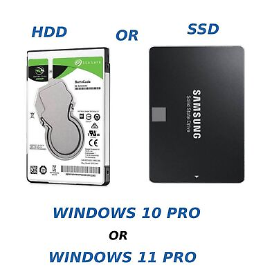 #ad #ad 1TB HDD SSD 2.5quot; SATA Hard Drive for Laptop with Win 10 Win 11 Pro Pre installed