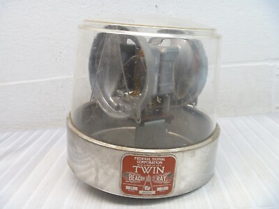 #ad #ad Federal Signal Visibar Twin Beacon Ray Model 11 Rotator Head DOME GLOBE AS IS