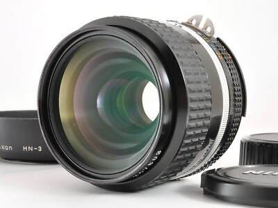 #ad Ex5 Nikon Ai s Ais Nikkor 35mm F 2 Wide Angle Prime Lens w Hood From JAPAN
