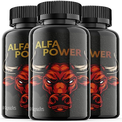 #ad 3 Pack Alfa Power Vegan Male Vitality Supplement Pills 180 Capsules