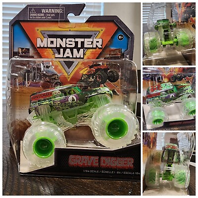 #ad Spin Master 2024 Monster Jam GRAVE DIGGER Ghost Crew Series 35 CHASE IN HAND