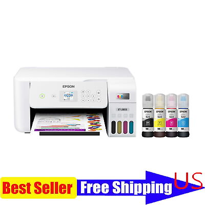 #ad Wireless All One Cartridge Color Printer Scanner Copier Household ET 2803 Smart