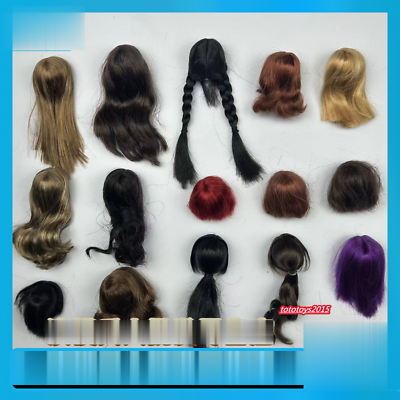 #ad #ad 1 6 Female Head Artificial Hair Wig Cover scene Prop For 12quot; Figure Head Moel