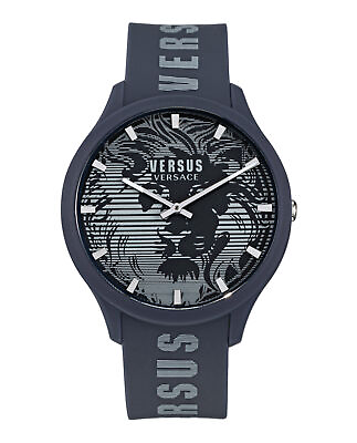 #ad Versus Versace Mens Domus Blue 44mm Strap Fashion Watch