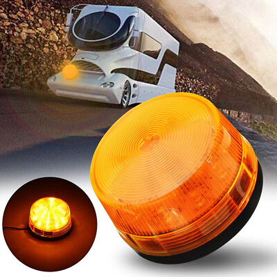 Amber Car Warning Flash Light Beacon Strobe Emergency LED Lamp Safe Security