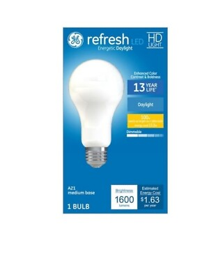 #ad #ad GE Refresh LED A21 HD Light 1600 100w 100 Watt Daylight Medium Bulb refresh