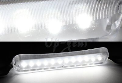 #ad Universal Xenon White 6K 12 LED Bolt On Car Truck License Plate Light DRL Lamp