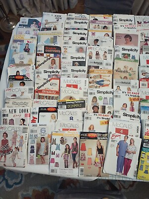 #ad #ad Lot of 70 Sewing Patterns 61 Cut 9 Uncut Mostly Children#x27;s Clothing