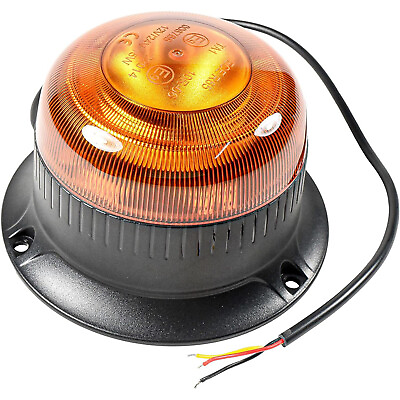 #ad HQRP Amber Beacon Flashing Caution Safety Warning Strobe LED Light Screw Mount
