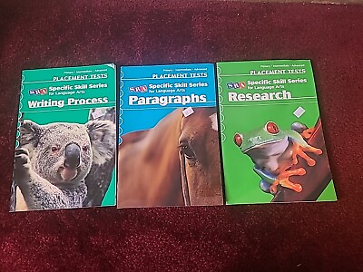 #ad SRA SPECIFIC SKILL SERIES FOR LANGUAGE ARTS Reading Lot Of 3 Placement Test
