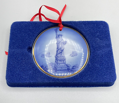 #ad Bing amp; Grendahl 1996 “Christmas Eve at the Statue of Liberty” Mini Plate Denmark