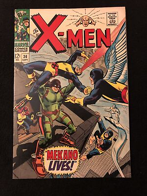 #ad X MEN 36 QUALIFIED 7.0 7.5 NOW 5.0 PIECE BARELY ON CORNER MARVEL 1968 MO