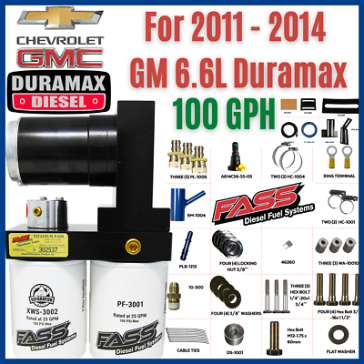 #ad FASS Titanium Series Diesel Fuel Lift Pump 100GPH for 2011 2014 GM Duramax 6.6L