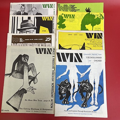 #ad WIN Magazine Peace amp; Freedom Thru Nonviolent Action Lot Of 8 1968