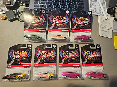 #ad LOT OF 7 HOT WHEELS LARRY#x27;S GARAGE ALL PURPLE PASSION 4 CHASE 2 WITH ENTIRE SIG.