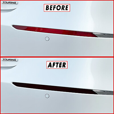 #ad FOR 18 22 Honda Accord Rear Reflector SMOKE Precut Vinyl Tint Overlays