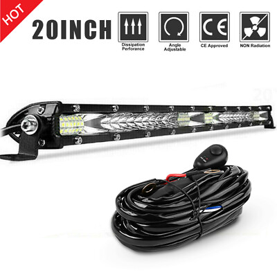 #ad 22inch 1520W LED Work Light Bar Spot Flood Combo Driving Fog Lamp Wiring Harness
