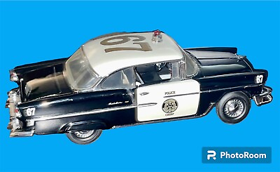 #ad #ad Franklin Mint 1955 Chevy BelAir Police Chief #67 1:24 Diecast Model Car RARE