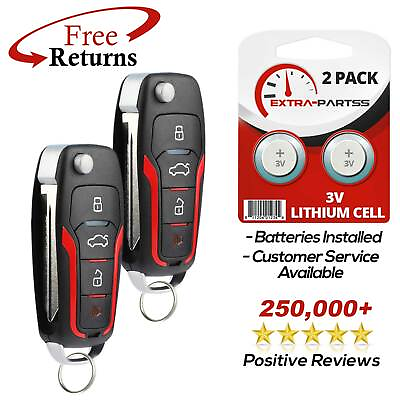 #ad 2 For 2005 2006 2007 Ford Five Hundred Keyless Entry Car Remote Fob Flip Key