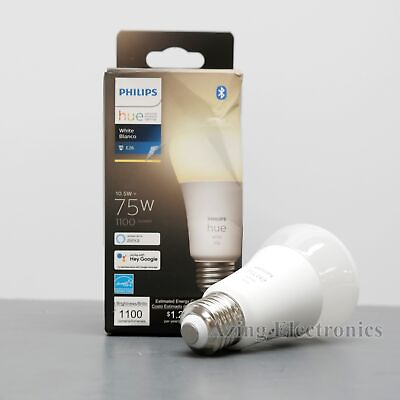 #ad #ad Philips Hue White 563007 A19 Bluetooth 75W Smart LED Bulb