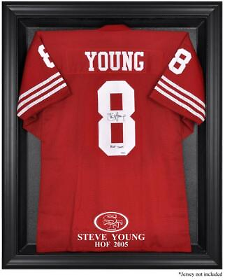 #ad Steve Young Hall of Fame 2005 Black Framed Logo Jersey Display Case