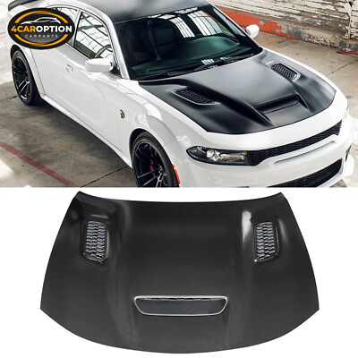 #ad Fits 15 23 Dodge Charger SRT Hellcat Redeye Widebody Style Front Hood Aluminum